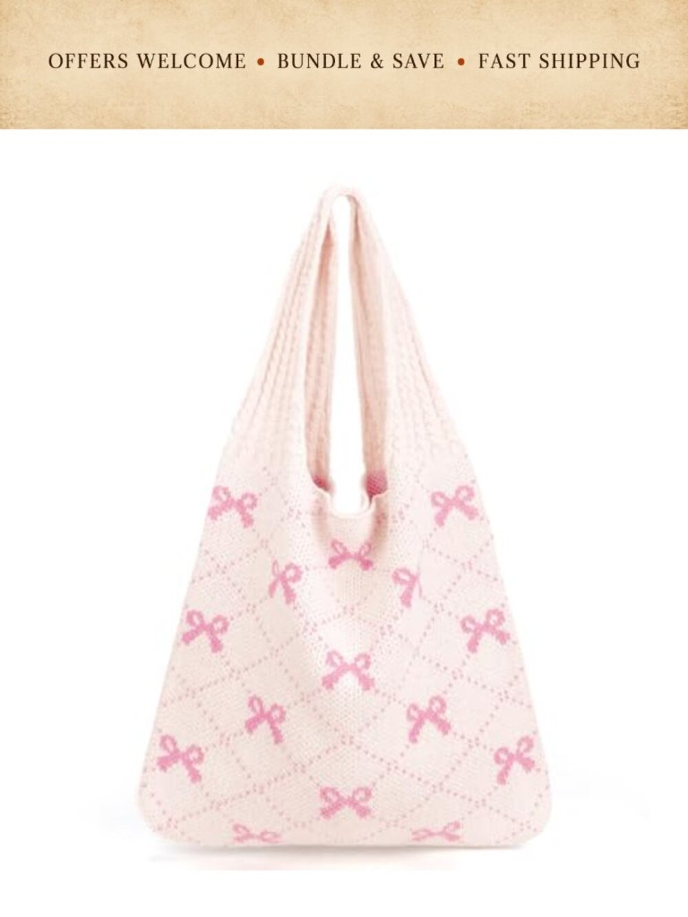 Crochet Tote Bag Beach Mesh Knitted Shoulder Bag Hollow Hobo Summer